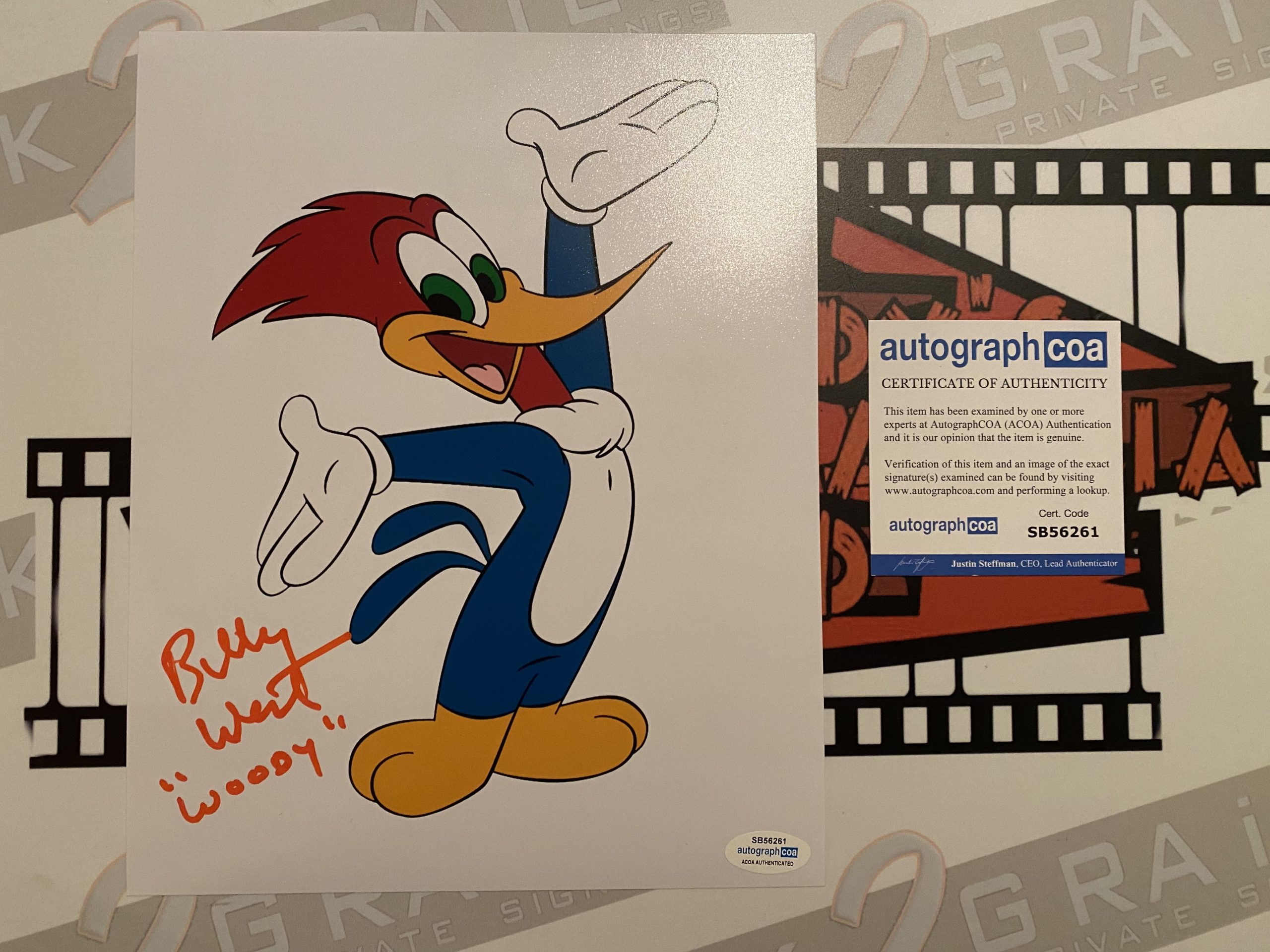 Billy West Woody Woody woodpecker Voice Actor 10x8 ACOA
