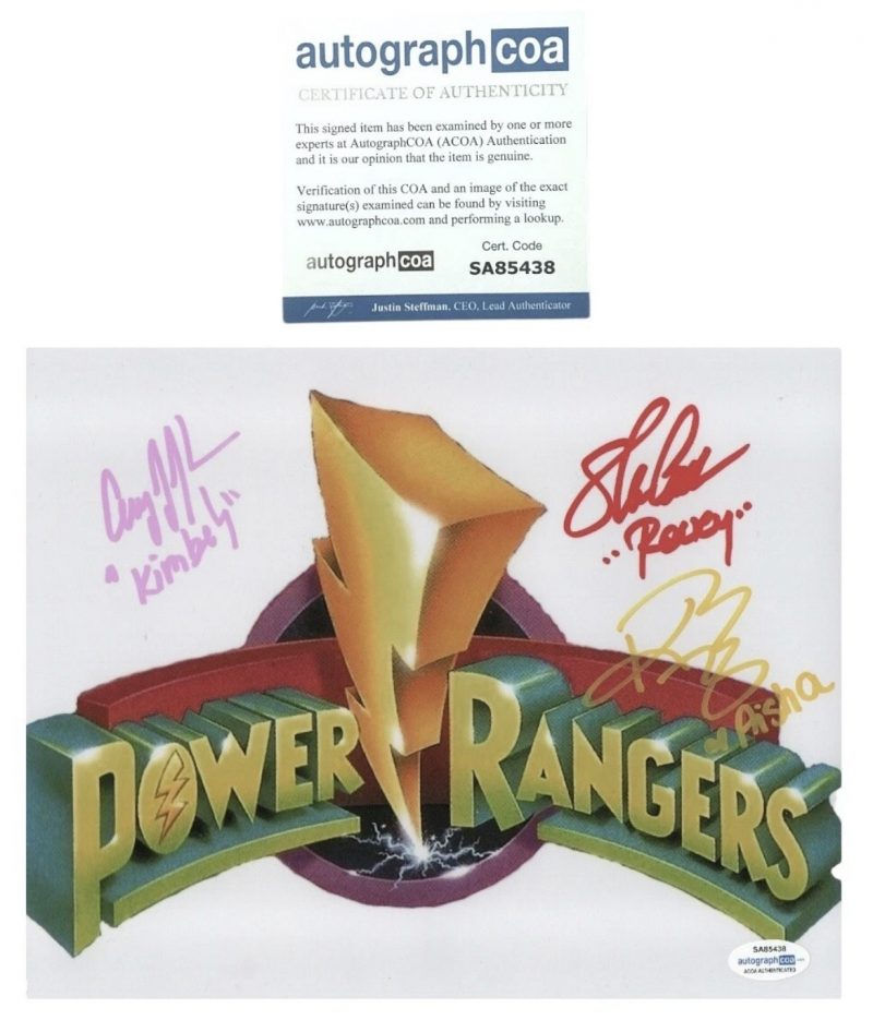 Power Rangers - 10x8 - Steve Cardenas , Amy Jo Johnson , Karan Ashley ACOA