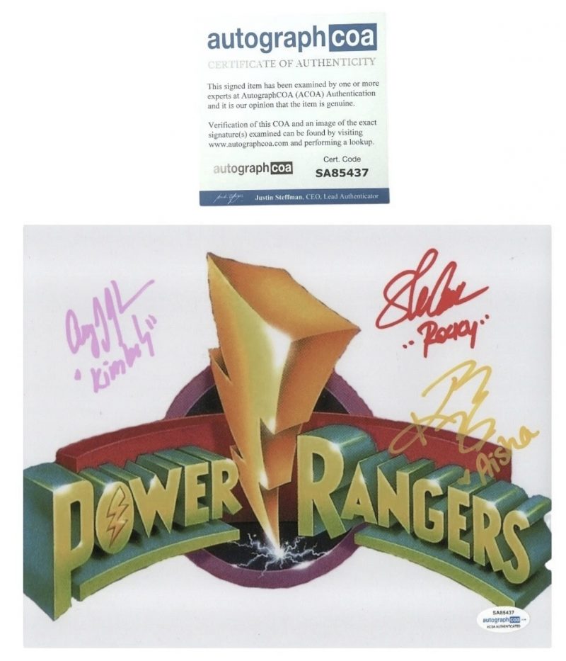 Power Rangers - 10x8 - Steve Cardenas , Amy Jo Johnson , Karan Ashley ACOA