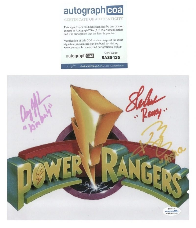 Power Rangers - 10x8 - Steve Cardenas , Amy Jo Johnson , Karan Ashley ACOA
