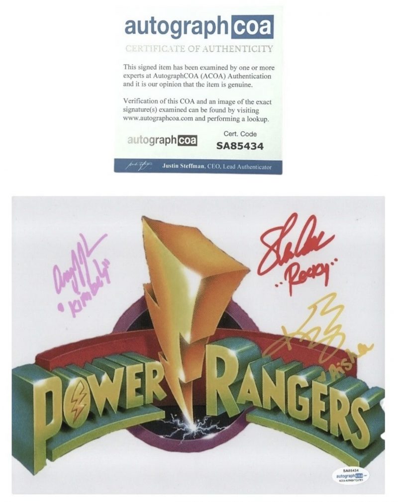 Power Rangers - 10x8 - Steve Cardenas , Amy Jo Johnson , Karan Ashley ACOA