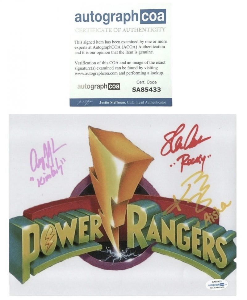 Power Rangers - 10x8 - Steve Cardenas , Amy Jo Johnson , Karan Ashley ACOA