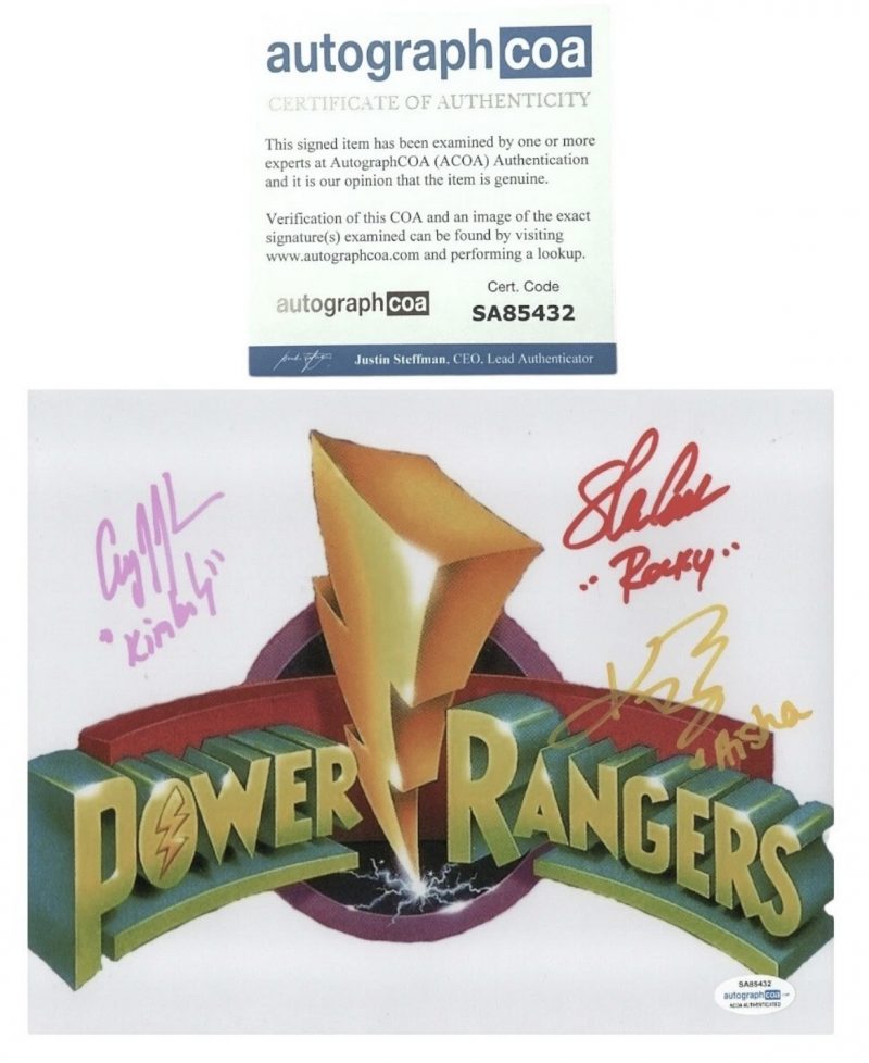 Power Rangers - 10x8 - Steve Cardenas , Amy Jo Johnson , Karan Ashley ACOA