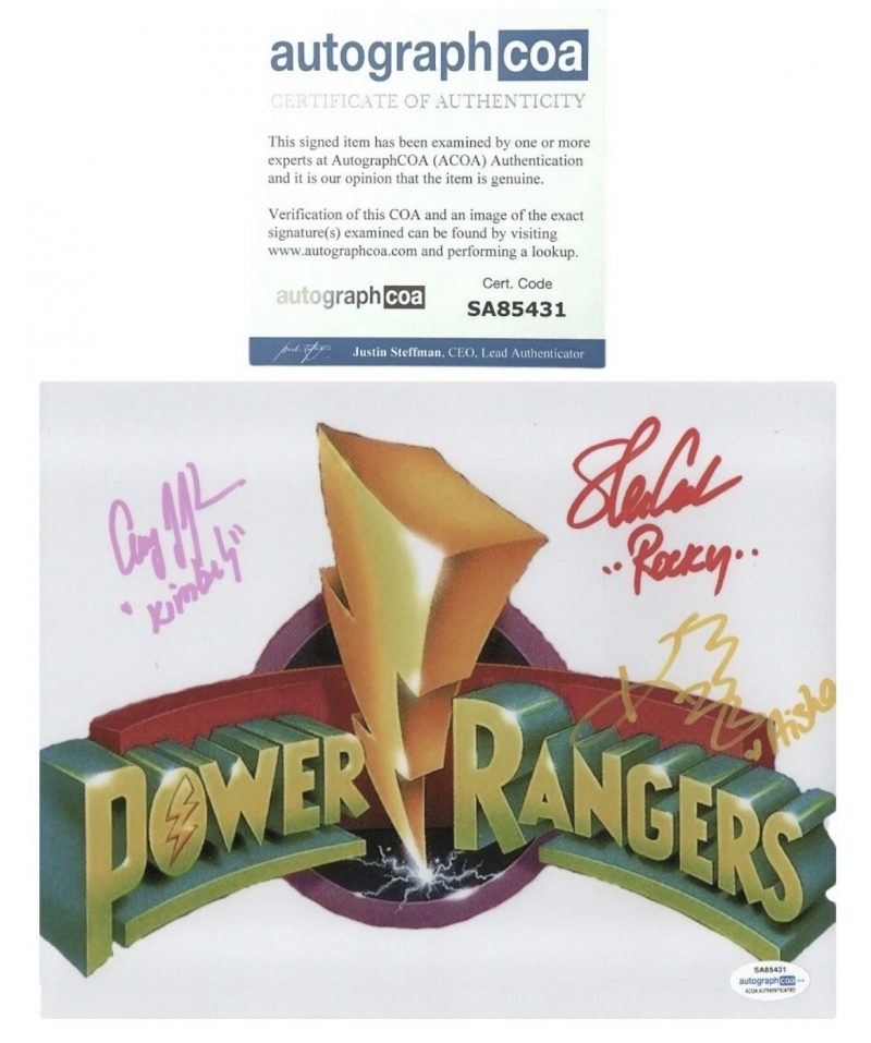 Power Rangers - 10x8 - Steve Cardenas , Amy Jo Johnson , Karan Ashley ACOA