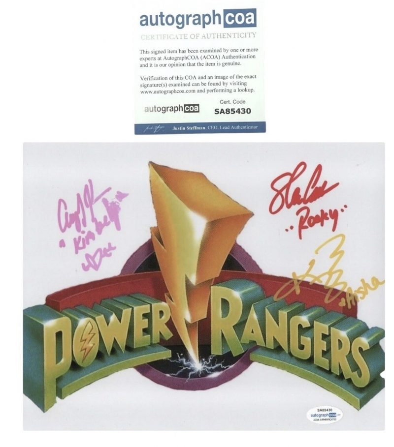 Power Rangers - 10x8 - Steve Cardenas , Amy Jo Johnson , Karan Ashley ACOA