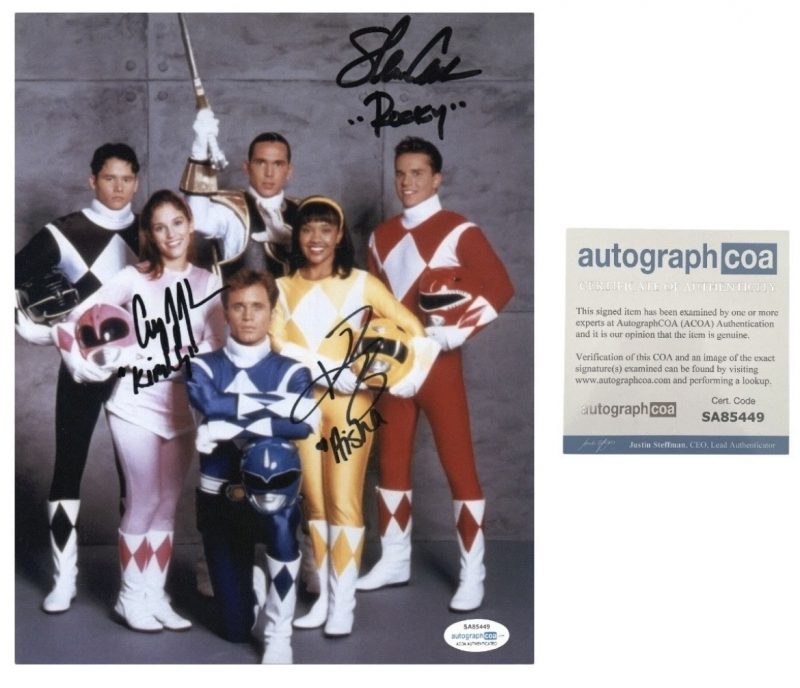 Power Rangers - 10x8 - Steve Cardenas, Amy Jo Johnson, Karan Ashley - ACOA