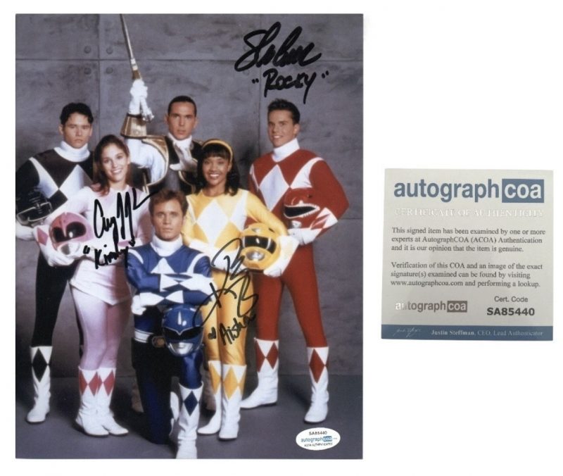 Power Rangers - 10x8 - Steve Cardenas, Amy Jo Johnson, Karan Ashley - ACOA