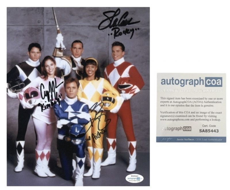 Power Rangers - 10x8 - Steve Cardenas, Amy Jo Johnson, Karan Ashley - ACOA