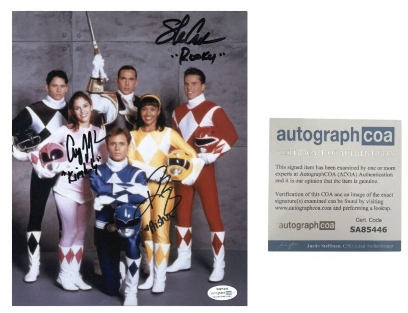 Power Rangers - 10x8 - Steve Cardenas, Amy Jo Johnson, Karan Ashley - ACOA