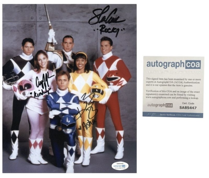 Power Rangers - 10x8 - Steve Cardenas, Amy Jo Johnson, Karan Ashley - ACOA