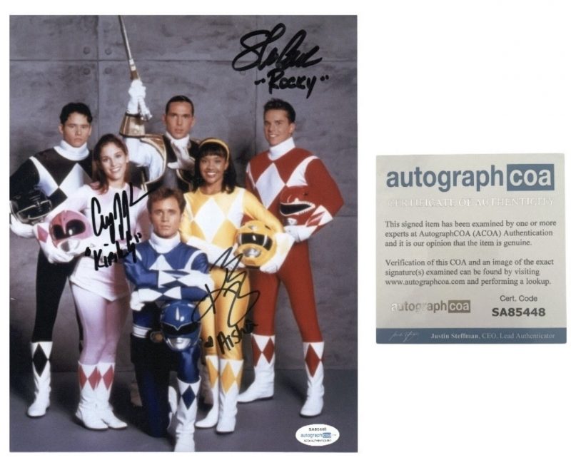 Power Rangers - 10x8 - Steve Cardenas, Amy Jo Johnson, Karan Ashley - ACOA
