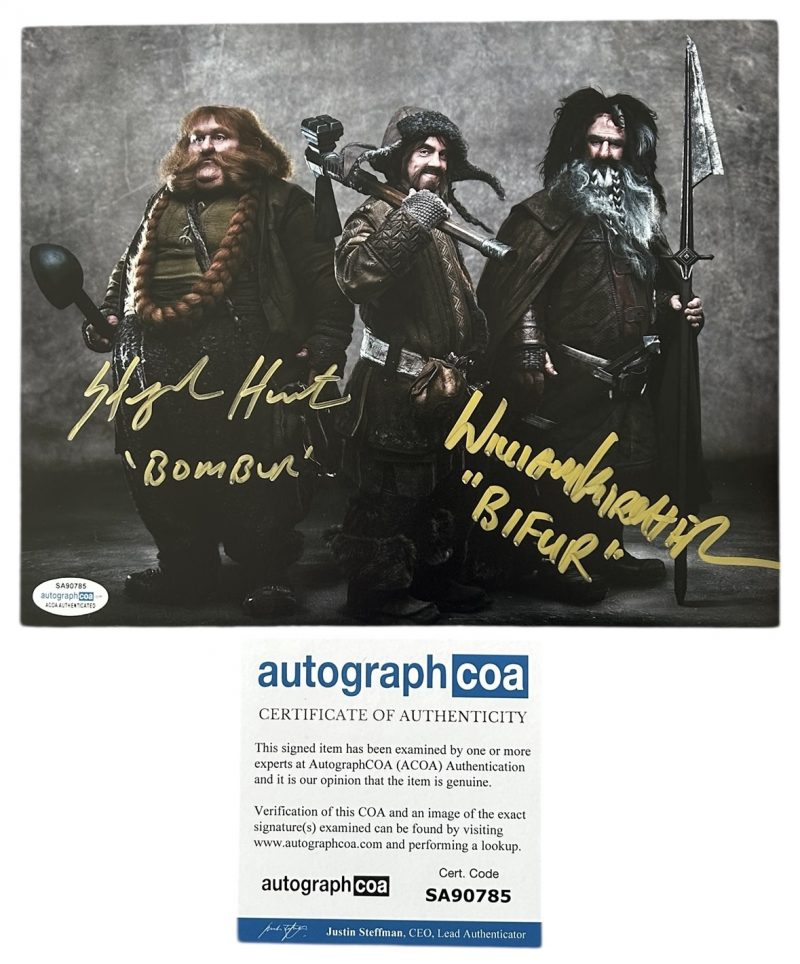Stephen hunter & William kircher - 10x8 - The hobbit - ACOA