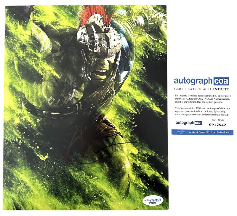 Mark ruffalo - 10x8 - hulk - Thor Ragnorok - ACOA